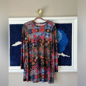 BCBG generation paisley, long sleeves mini dress-M